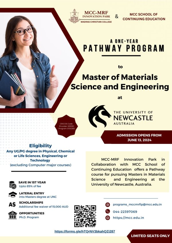 Pathway Program to Master of Materials Science and Engineering ...